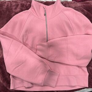 lululemon funnel neck half zip scuba